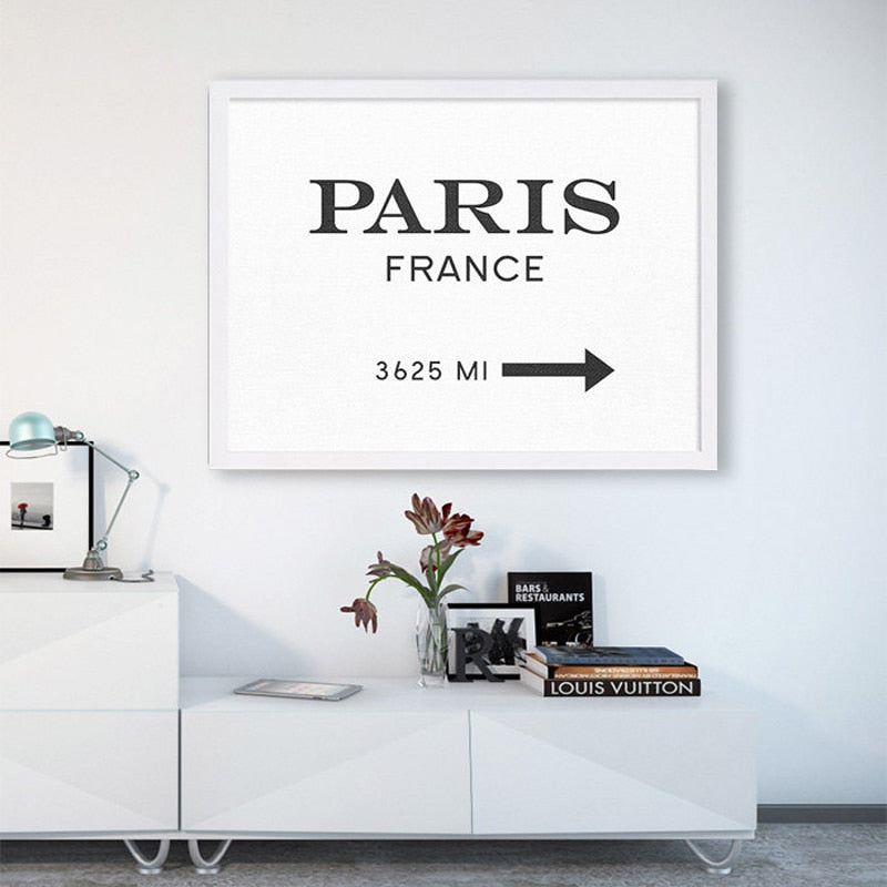 This way to paris Canvas